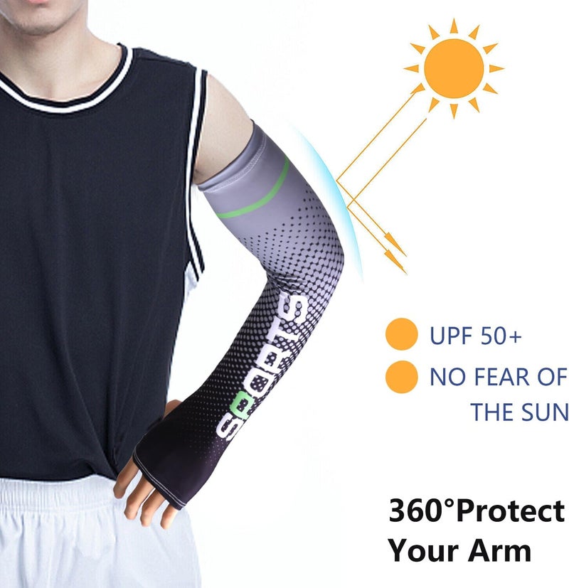 Bacophy 6 Pairs Arm Sleeves UV Protection Cooling Men Women Sunblock Cycling Arm Cover - Image 2